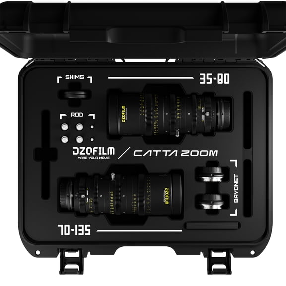 DZOFILM Catta 35-80mm and 75-135mm T2.9 Cine Lens Bundle for Sony E, Black