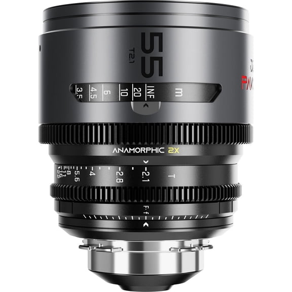 DZOFILM DZOFilm PAVO 55mm T2.1 2x Anamorphic Prime Lens for PL/EF Mount, Neutral Coating (Feet)