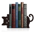 thumbnail image 1 of DZORUN Peeping Cat Metal Bookends Cute Cat Book Ends for Shelves Bookshelf Decorative Objects Home Office Desk, 1 of 6