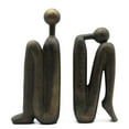 thumbnail image 1 of DZORUN Thinker Decorative Bookends Non-Slip Book Holder Book Ends for Shelves Living Room Office Home Decor Resin 2Pcs, 1 of 9