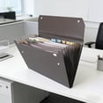 thumbnail image 1 of DZQMTKX Accordion File Folder, Multi-Pocket Expanding Document Organizer, Waterproof Plastic Holder for A4 Papers, Snap Closure for Home Office School, 1 of 6