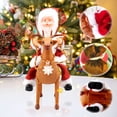 thumbnail image 1 of DZQMTKX Animated Santa Riding Reindeer Decoration, Musical Christmas toy with Motion, Holiday Desk Ornament for Home and office, 1 of 9