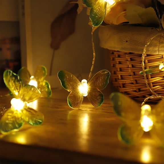 DZQMTKX Butterfly String Lights, Battery Powered LED Fairy Lights, 5 Foot Copper Wire for DIY Home Decor
