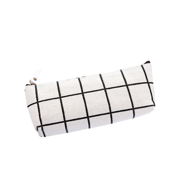 Canvas Storage Pouch, Travel Makeup Bag with Zipper, Multifunctional Cosmetic Organizer for Purse, Small Accessory Pouch for Desk or Vanity