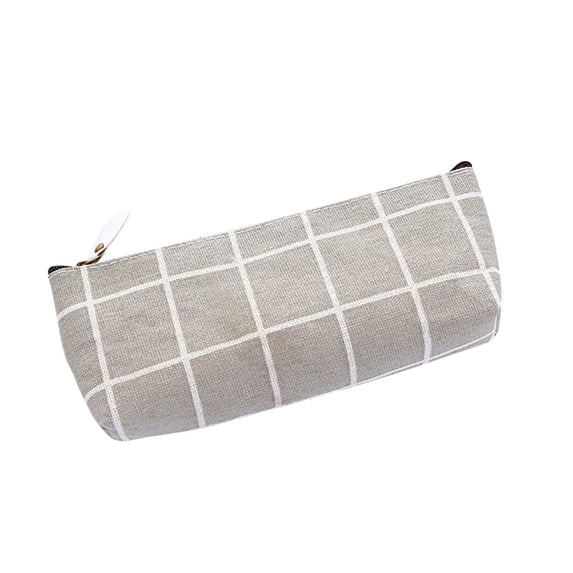 Canvas Storage Pouch, Travel Makeup Bag with Zipper, Multifunctional Cosmetic Organizer for Purse, Small Accessory Pouch for Desk or Vanity