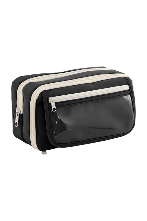 Clear Cosmetic Bag, Large Capacity Travel Makeup Organizer, Multi-Layer Pvc Storage Pouch for Accessories, Vanity Case with Clear Design for Easy Visibility