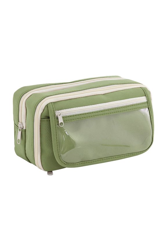 Clear Cosmetic Bag, Large Capacity Travel Makeup Organizer, Multi-Layer Pvc Storage Pouch for Accessories, Vanity Case with Clear Design for Easy Visibility