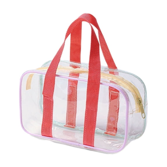 DZQMTKX Clear Cosmetic Bag, Large Capacity Travel Toiletry Organizer, Waterproof Pvc Storage Pouch for Makeup, Shower Essentials, & Accessories
