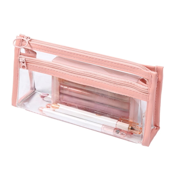 Clear Cosmetic Bag, Travel Makeup Bag, Transparent Pouch for Toiletries, Multi-Layer Zippered Storage Organizer for Women, Essential Accessory Pouch for Purse
