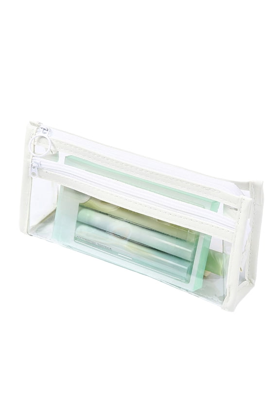 Clear Cosmetic Bag, Travel Makeup Bag, Transparent Pouch for Toiletries, Multi-Layer Zippered Storage Organizer for Women, Essential Accessory Pouch for Purse