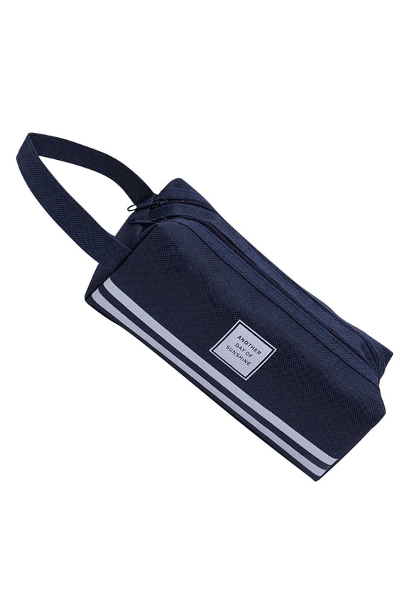 Large Travel Cosmetic Bag, Oxford Cloth Storage Pouch for Organization, Double Zipper Makeup Case for Women, Portable Accessory Pouch for Toiletries, Vanity Bag for Desk Organization