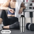 thumbnail image 1 of DZQMTKX Leakproof Sports Water Bottle With Handle, Large Capacity Stainless Steel Shaker Bottle, Gym Space Cup for Fitness Yoga Exercise and Outdoor Activities, 1 of 8
