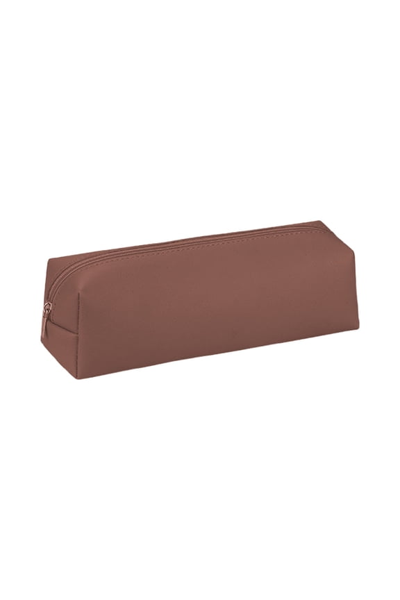 Leather Makeup Bag, Small Cosmetic Pouch for Travel, Multifunctional Zip Organizer for Purse, Vanity Storage Pouch for Accessories