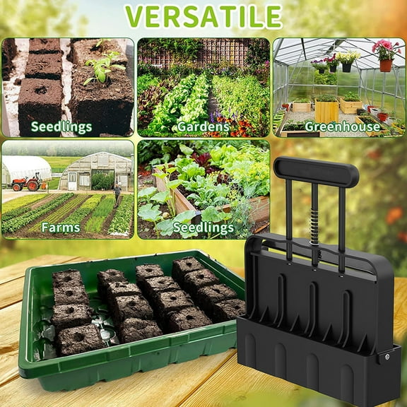 DZQMTKX Manual Soil Block Maker, Soil Blocker for Vegetable Planting, Garden Tool for Grain Pattern Starting, Transplanting, And Spring Gardening