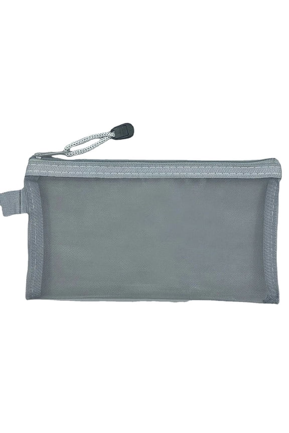 Mesh Storage Pouch, Clear Cosmetic Bag for Travel, Large Capacity Zipper Organizer for Makeup, Accessories, or Daily Items