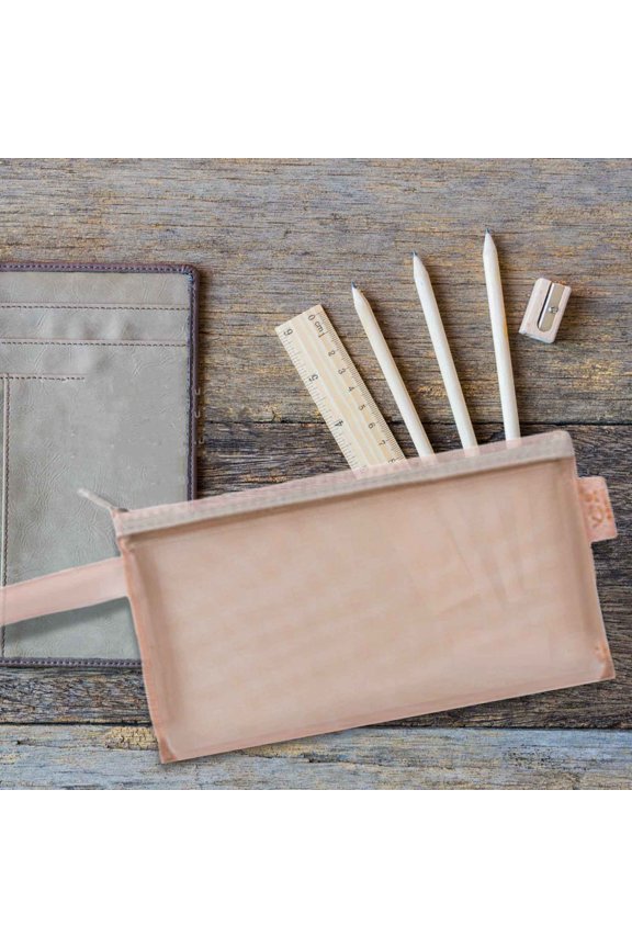 Nylon Mesh Travel Makeup Bag, Clear Cosmetic Pouch for Organizing, Lightweight Storage Pouch with Handle for Toiletries, Small Essentials Case for Purse