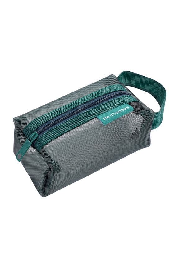 Nylon Mesh Wallet, Large Capacity Transparent Key Bag for Cards and Coins, Lightweight Zipper Pouch for Travel Storage