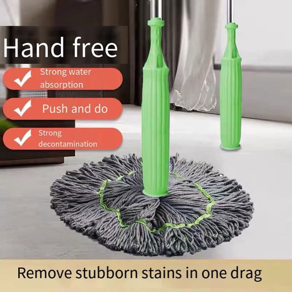 DZQMTKX Self Wringing Flat Mop, Microfiber Floor Cleaning Mop with Extendable Handle, Twist Squeeze Mop for Hardwood Tile Vinyl Floors