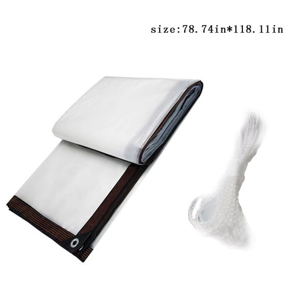 Transparent Waterproof Tarp, Pe Tarpaulin Clear Rain Shelter, Windproof Plastic Cover for Balcony, Patio And Outdoor Use