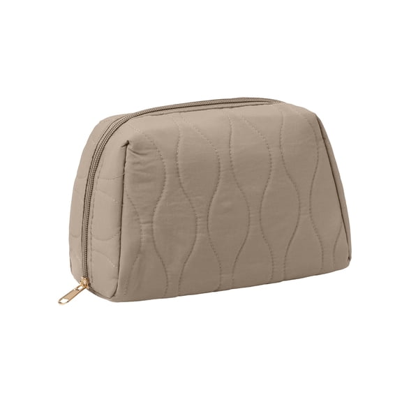 DZQMTKX Travel Makeup Bag, Cosmetic Storage Pouch with Zipper, Portable Organizer for Toiletries, Knitted Textured Weekender Accessory for Women, Small Pouch for Daily Essentials