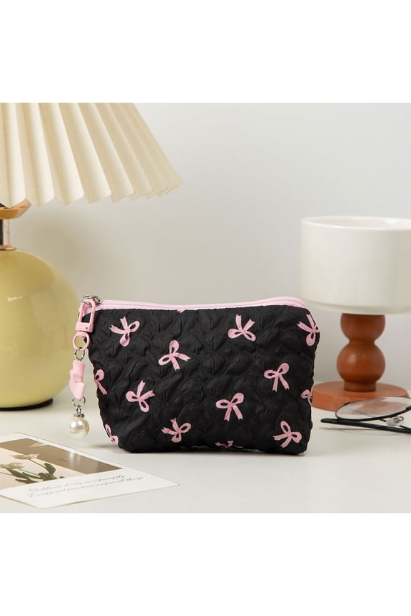 Travel Makeup Bag, Small Cosmetic Pouch for Purse, Nylon Storage Pouch for Women, Compact Zipper Pouch for Essentials, Travel Organizer for Toiletries
