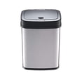 thumbnail image 1 of DZT-12-5 Bedroom or Bathroom Automatic Touchless Infrared Motion Sensor Trash Can, 3 Gal 12L, Stainless Steel Base (Rectangular, Black Lid), 1 of 10
