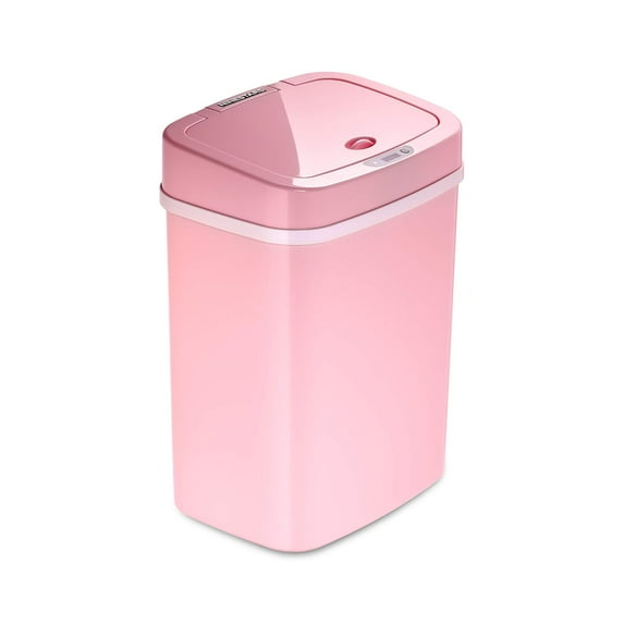 DZT-12-5WH Bedroom or Bathroom Automatic Touchless Infrared Motion Sensor Trash Can, 3 Gal 12 L, ABS Plastic (Rectangular, Cream) Trashcan