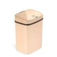 thumbnail image 1 of DZT-12-5WH Bedroom or Bathroom Automatic Touchless Infrared Motion Sensor Trash Can, 3 Gal 12 L, ABS Plastic (Rectangular, Cream) Trashcan, 1 of 10