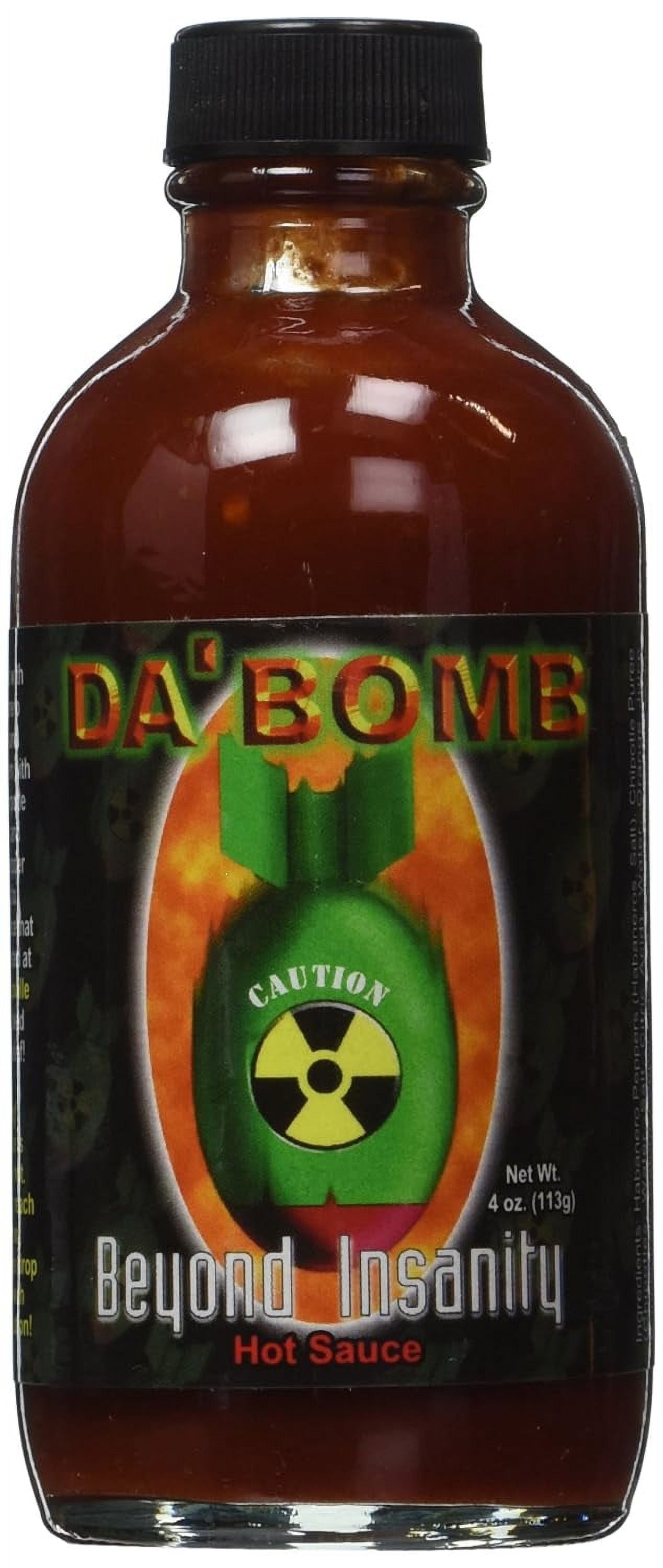 Da Bomb Beyond Insanity Hot Sauce, 4oz Bottle