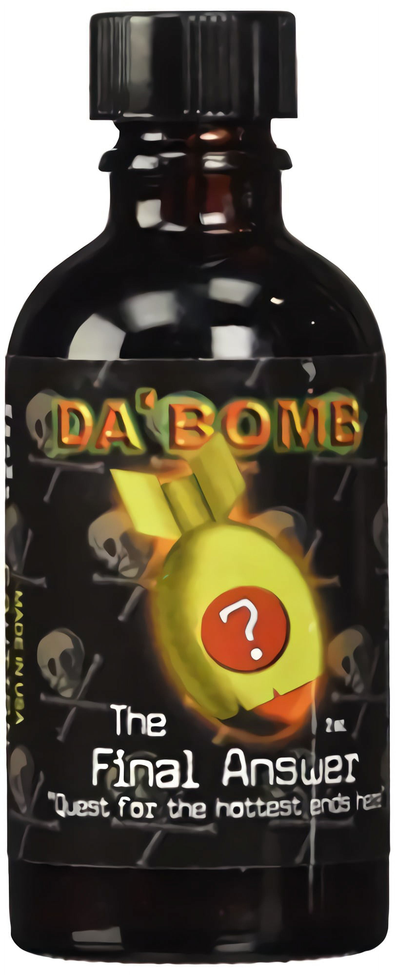 Da'Bomb The Final Answer Hot Sauce, 2 oz Glass Bottle