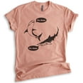 thumbnail image 1 of Da Dum Shark T-shirt, Unisex Women's Men's Shirt, Vacation Shirt, Shark Shirts, Summer T-shirt, Heather Sunset, Large, 1 of 6