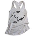 thumbnail image 1 of Da Dum Shark Tank Top, Ladies Racerback Tank Top, Vacation Tank, Shark Tanks, Summer Tank, Silver Gray, Medium, 1 of 3