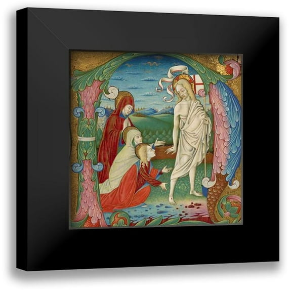 Da Gallarate, Bartolomeo Rigossi 12x12 Black Modern Framed Museum Art Print Titled - Cutting from an Antiphonal
