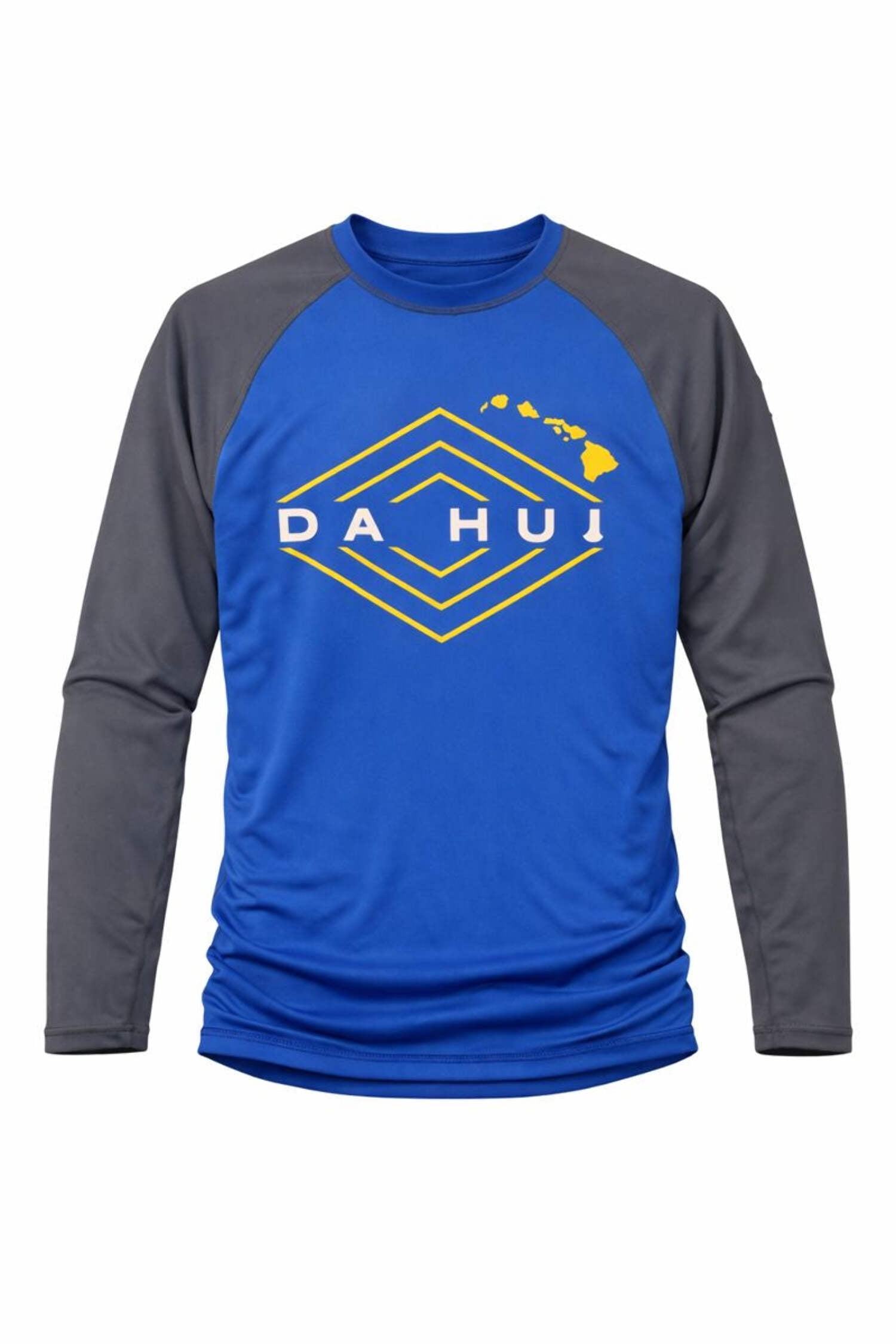 Da Hui Mens Da Hui Diamond Head Long Sleeve Rash Guard Water Surf Shirt UPF 50+