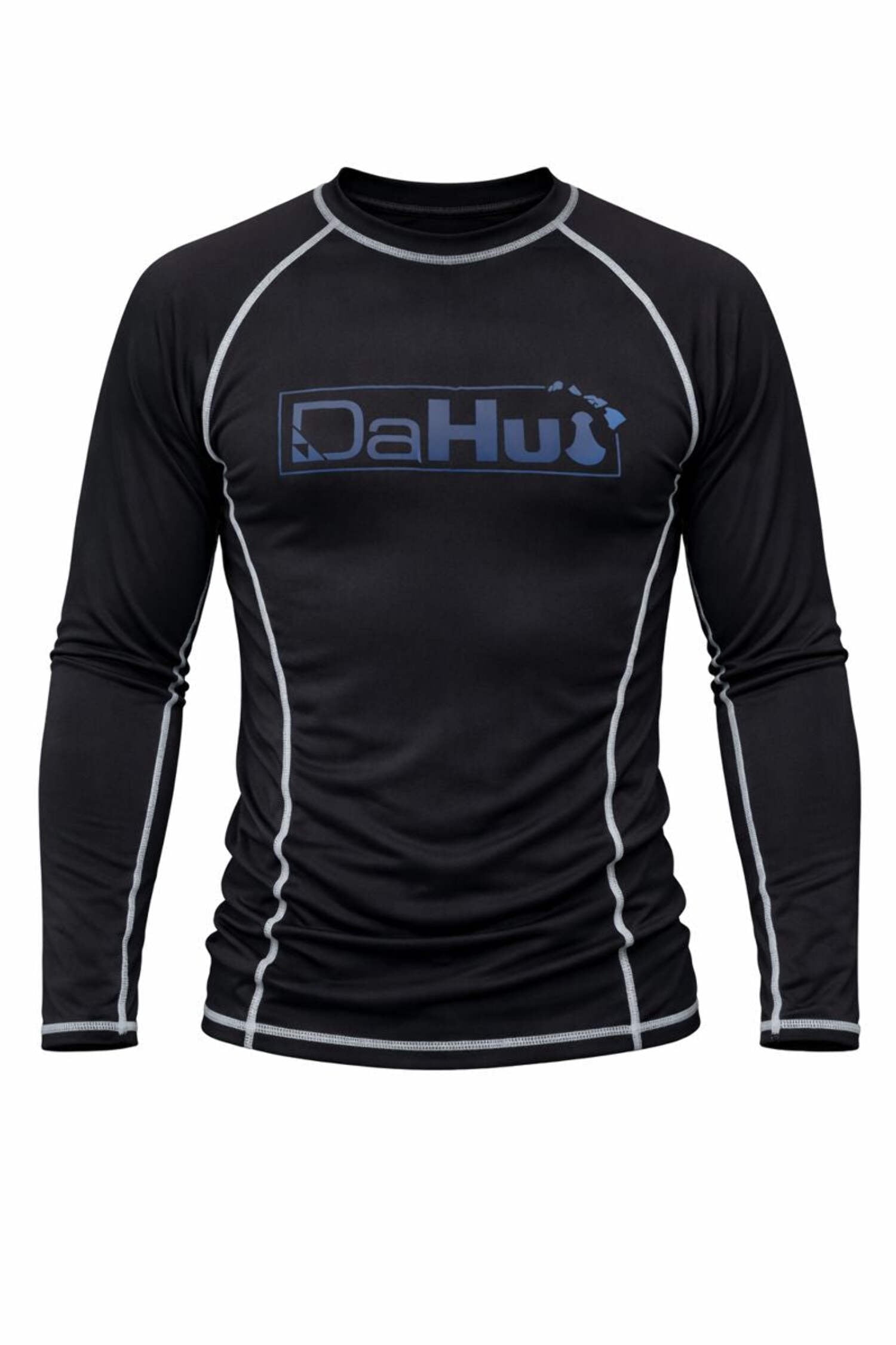 Da Hui Mens Da Hui Midnight Sessions Long Sleeve Rash Guard Water Surf Shirt UPF 50+