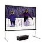 Da-Lite Fast-Fold Deluxe Screen System projection screen with heavy duty legs -