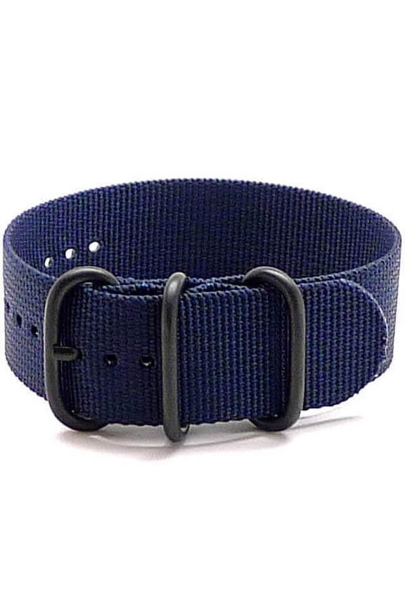 Da Luca Ballistic Nylon Military 1 Piece Watch Strap - Navy (PVD Buckle) : 22mm