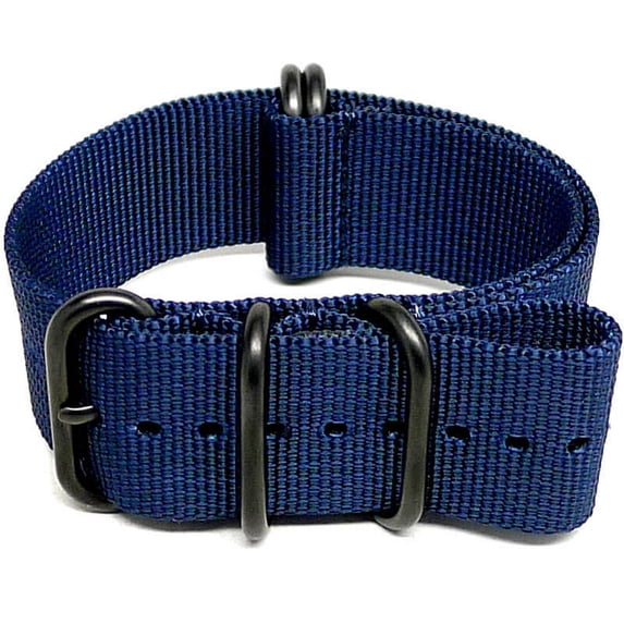 Da Luca Ballistic Nylon Military Watch Strap - Navy (PVD Buckle) : 20mm