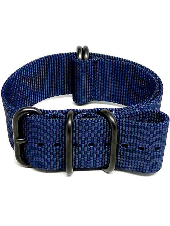 Da Luca Ballistic Nylon Military Watch Strap - Navy (PVD Buckle) : 26mm