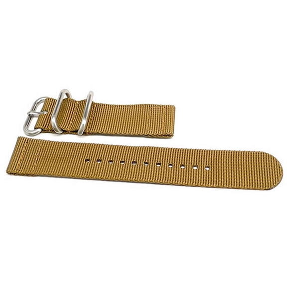 Da Luca Two Piece Ballistic Nylon Watch Strap - Sand (Matte Buckle) : 24mm