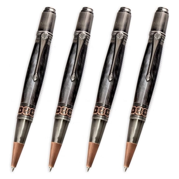 Da Pen Kit - Antique Rose Copper and Gun-Polish, 4 Pack