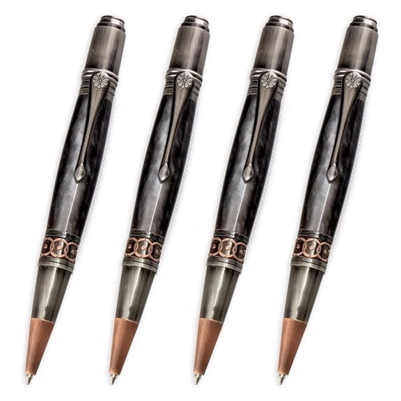 Da Pen Kit - Antique Rose Copper and Gun-Polish, 4 Pack