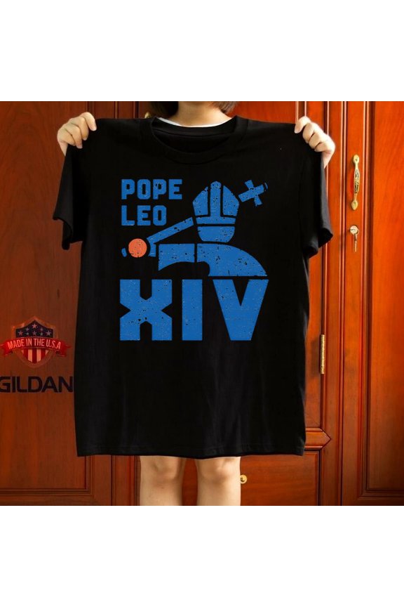 Da Pope Leo XIV Baseball Parody Design American Church Humor Graphic Tee,for unisex up to 5XL