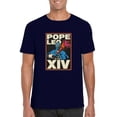 thumbnail image 1 of Da Pope Leo XIV Baseball Tribute Religious Humor Sports Graphic T-Shirt, for men & women, up to size 5XL, 1 of 3