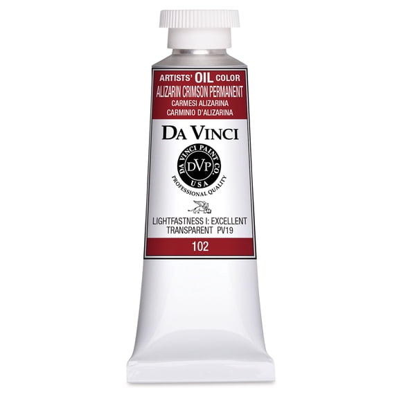Da Vinci Artists' Oil Color - Quinacridone Alizarin Crimson, 37 ml Tube