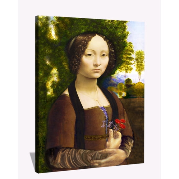 Da Vinci Canvas Wall Art Ginevra De Benci Framed Painting Large Canvas Art For Bedroom Office Livingroom Ready to Hang