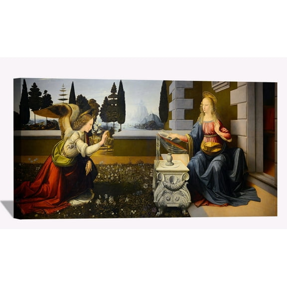 Da Vinci Canvas Wall Art The Annunciation Framed Painting Large Canvas Art For Bedroom Office Livingroom Ready to Hang