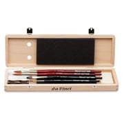 Da Vinci Casaneo and Cosmotop Spin Synthetic Brushes Wood Box Set