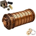 thumbnail image 1 of Da Vinci Code Cryptex Mini Bronze Lock Puzzle Valentines Day Gifts for him her Men Women dad Boys Metal Anniversary Cool Romantic Birthday for Her Gifts Box, 1 of 5