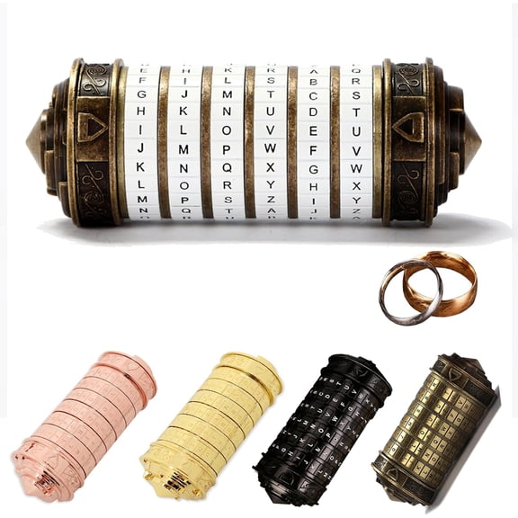 Da Vinci Code, Mini Cryptex For Christmas Valentine's Day Most Interesting Creative Romantic Birthday Gifts For Boyfriend and Girlfriend Brain Teaser Lock Puzzles Puzzle